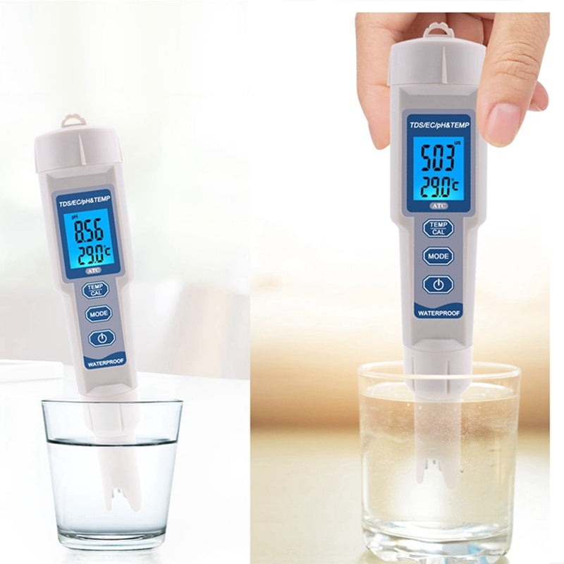 Temperature, PH, Conductivity, Hardness, Water Quality Test Pen